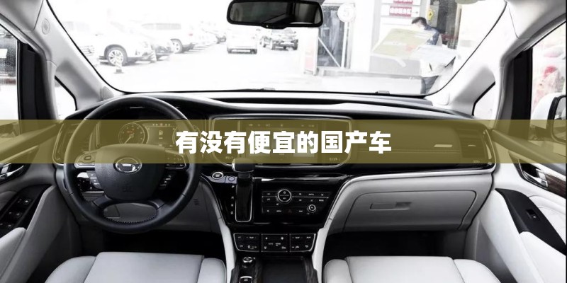 有没有便宜的国产车
