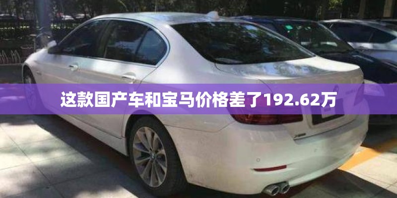 这款国产车和宝马价格差了192.62万