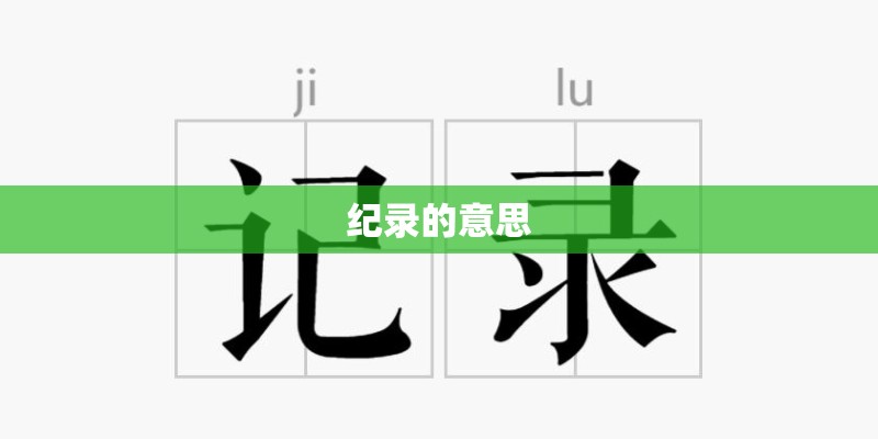纪录的意思